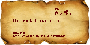 Hilbert Annamária névjegykártya