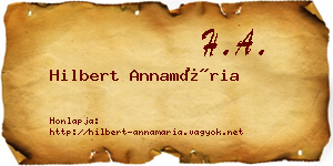 Hilbert Annamária névjegykártya